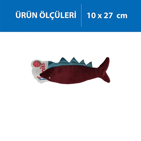 Herniks Sesli Kumaş Peluş Köpek Oyuncağı - Spino 27cm Bordo - 1