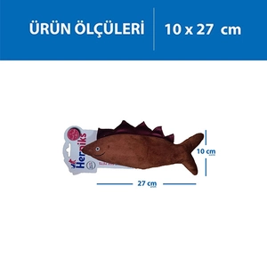 Herniks Sesli Kumaş Peluş Köpek Oyuncağı - Spino 27cm Kahverengi - 1