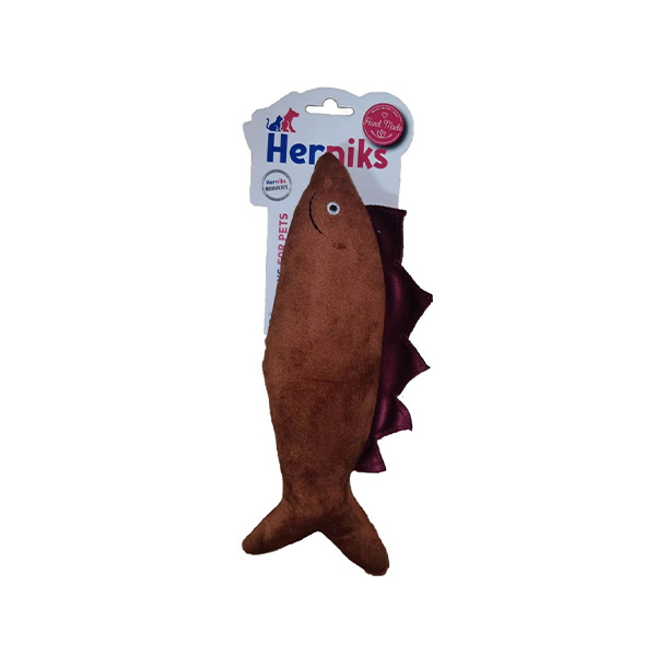 Herniks Sesli Kumaş Peluş Köpek Oyuncağı - Spino 27cm Kahverengi - 2