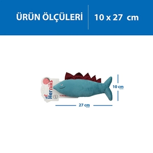 Herniks Sesli Kumaş Peluş Köpek Oyuncağı - Spino 27cm Turkuaz - 1