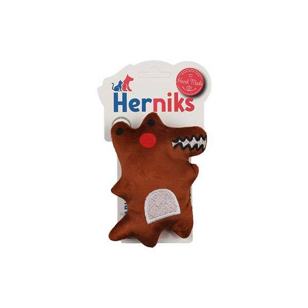 Herniks Sesli Kumaş Peluş Köpek Oyuncağı - Timy 13cm Kahverengi - 1