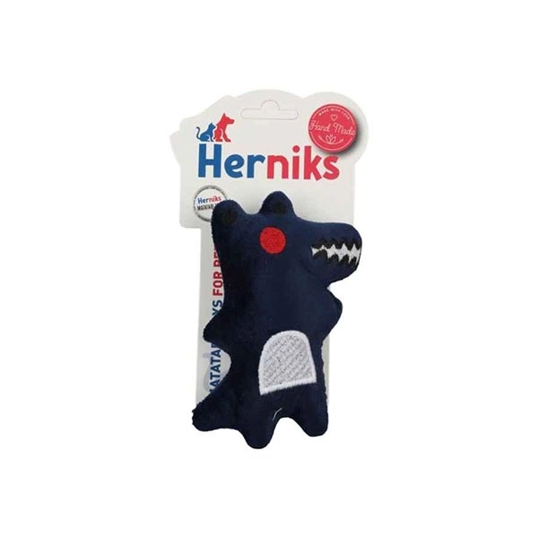 Herniks Sesli Kumaş Peluş Köpek Oyuncağı - Timy 13cm Lacivert - 1