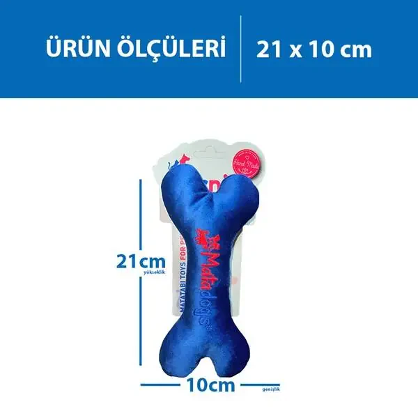 Herniks Sesli Peluş Nakışlı Köpek Oyuncağı - Bone 21cm Lacivert - 2