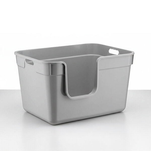 Herniks Tanos Yarı Açık Kedi Tuvaleti 54x40x32 - Açık Gri - 1