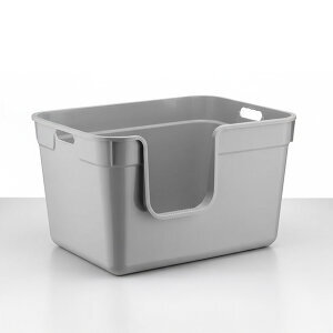 Herniks Tanos Yarı Açık Kedi Tuvaleti 54x40x32 - Açık Gri
