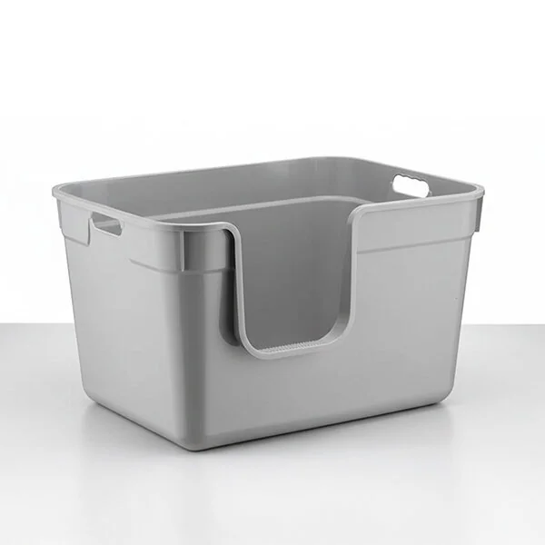 Herniks Tanos Yarı Açık Kedi Tuvaleti 54x40x32 - Açık Gri - 1