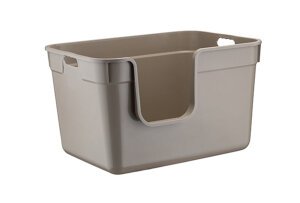 Herniks Tanos Yarı Açık Kedi Tuvaleti 54x40x32 - Bej