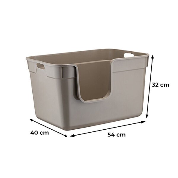 Herniks Tanos Yarı Açık Kedi Tuvaleti 54x40x32 - Bej - 3