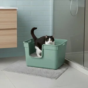 Herniks Tanos Yarı Açık Kedi Tuvaleti 54x40x32 - Yeşil - 2