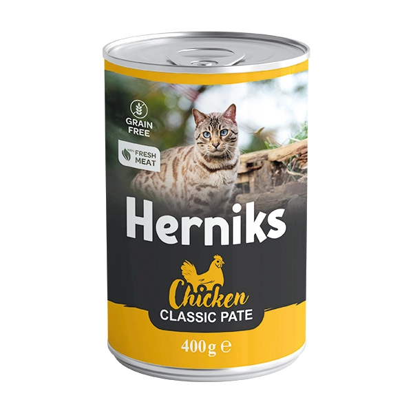 Herniks Tavuklu Ezme Yetişkin Kedi Konservesi 400gr - 1