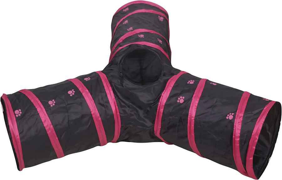 Herniks Üç Yollu Kedi Tüneli 3x35 cm - Pembe - 1