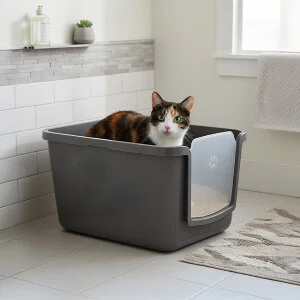 Herniks Versus XL Basic Açık Kedi Tuvaleti 64x49cm - Gri - 2