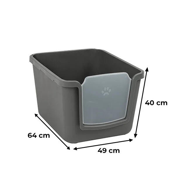 Herniks Versus XL Basic Açık Kedi Tuvaleti 64x49cm - Gri - 3