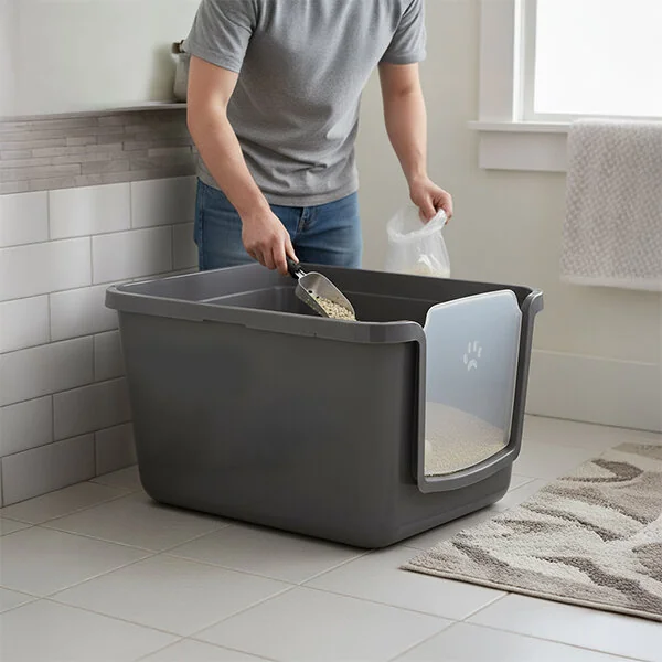 Herniks Versus XL Basic Açık Kedi Tuvaleti 64x49cm - Gri - 4