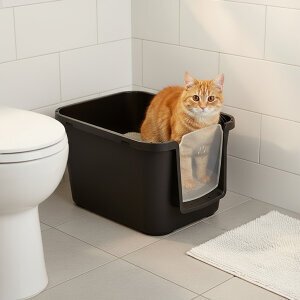 Herniks Versus XL Basic Açık Kedi Tuvaleti 64x49cm - Siyah - 2