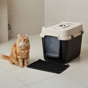 Herniks Versus XL Kapalı Kedi Tuvaleti 67x52cm - Bej - 2