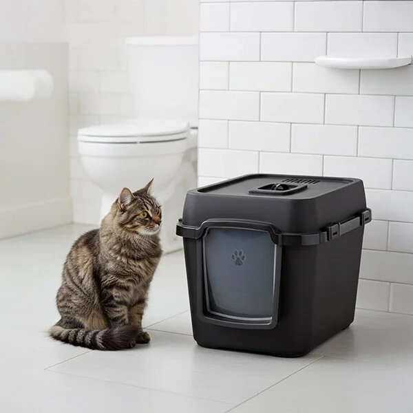 Herniks Versus XL Kapalı Kedi Tuvaleti 67x52cm - Siyah - 2