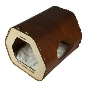 Herniks Yastıklı Ahşap Lüks Kedi Evi Altıgen - HR3029 - 4