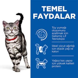 Hill's Science Plan Hairball Tüy Yumağı Önleyici Tavuklu Yetişkin Kedi Maması 1.5 kg - 6