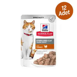 Hill's Science Plan Hindili Kısırlaştırılmış Yaş Kedi Maması 85 gr (12 adet)