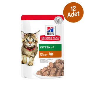 Hill's Science Plan Hindili Yavru Yaş Kedi Maması 85 gr (12 adet)