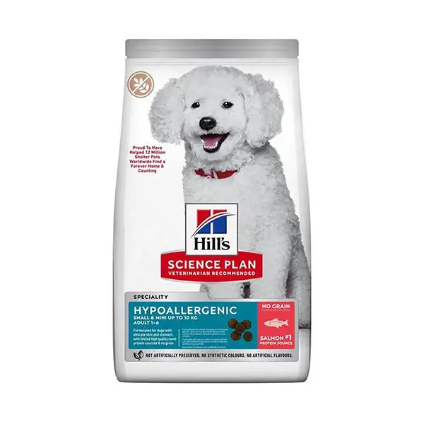 Hill's Science Plan Hypoallergenic Somonlu Küçük Irk Tahılsız Yetişkin Köpek Maması 1.5 kg - 1