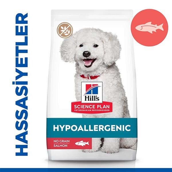 Hill's Science Plan Hypoallergenic Somonlu Orta Irk Yetişkin Köpek Maması 12kg - 1