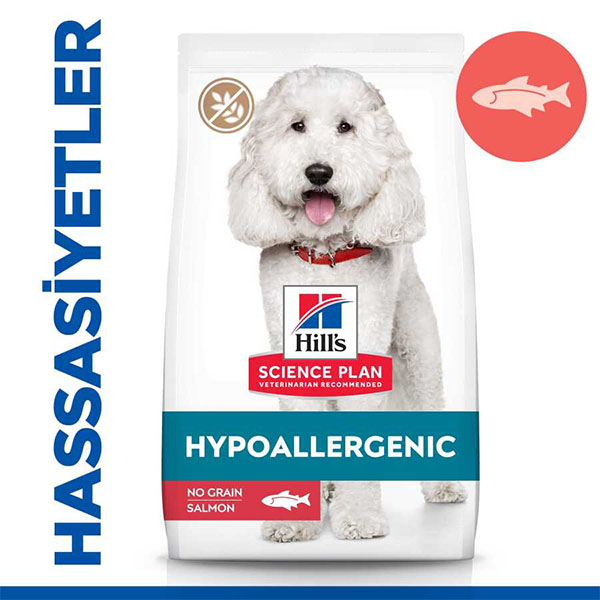 Hill's Science Plan Hipoalerjenik Somonlu Orta Irk Yetişkin Köpek Maması 2,5 kg - 1