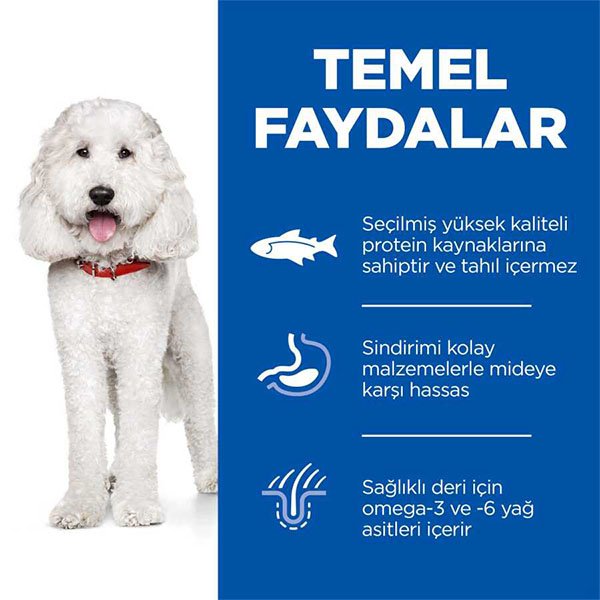 Hill's Science Plan Hypoallergenic Somonlu Orta Irk Yetişkin Köpek Maması 2,5kg - 4