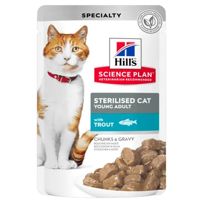 Hill's Science Plan Alabalıklı Kısırlaştırılmış Yaş Kedi Maması 85 gr - 1