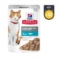 Hill's Science Plan Alabalıklı Kısırlaştırılmış Yaş Kedi Maması 85 gr (12 adet)
