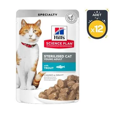 Hill's Science Plan Alabalıklı Kısırlaştırılmış Yaş Kedi Maması 85 gr (12 adet) - 1