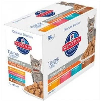 Hill's Science Plan Tavuklu Kısırlaştırılmış Yaş Kedi Maması 85 gr (12 adet) - 2
