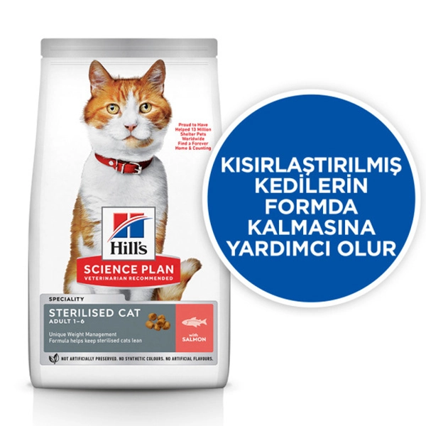 Hill's Science Plan Kısırlaştırılmış Somonlu Kedi Maması 1.5 Kg - 2