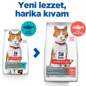 Hill's Science Plan Kısırlaştırılmış Somonlu Kedi Maması 1.5 Kg - 3