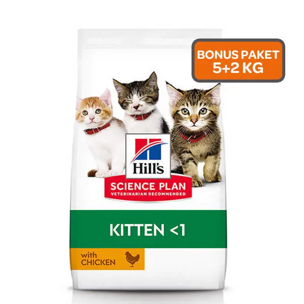 Hill's Science Plan Tavuklu Yavru Kedi Maması 5kg + 2kg HEDİYE! - 1