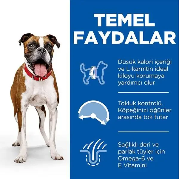Hill's Science Plan Light Tavuklu Orta Irk Yetişkin Köpek Maması 2,5kg - 3