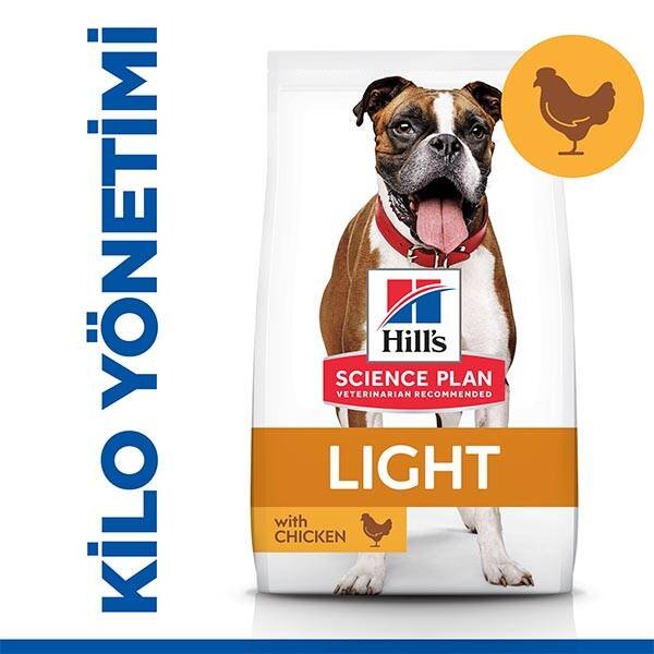 Hill's Science Plan Light Tavuklu Orta Irk Yetişkin Köpek Maması 2,5kg - 1