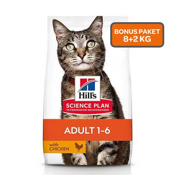 Hill's Science Plan Optimal Care Tavuklu Yetişkin Kedi Maması 8kg + 2kg HEDİYE! - 1