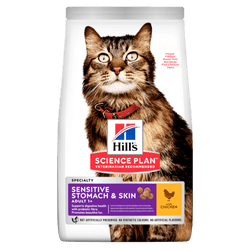 Hill's Science Plan Sensitive Mide ve Deri Hassasiyeti için Tavuklu Yetişkin Kedi Maması 1.5 kg