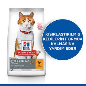 Hill's Science Plan Tavuklu Kısırlaştırılmış Yetişkin Kedi Maması 1.5 kg - 2
