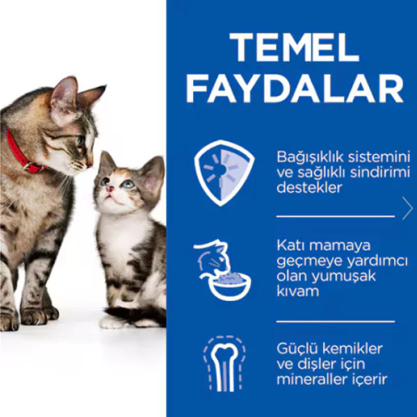 Hill's Science Plan Tavuklu ve Hindili Yumuşak Püre Yavru ve Anne Kedi Yaş Maması 85 g - 3