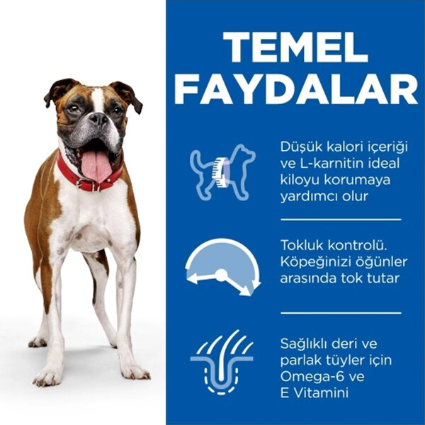 Hill's Science Plan Light Tavuklu Orta Irk Yetişkin Köpek Maması 14kg - 3