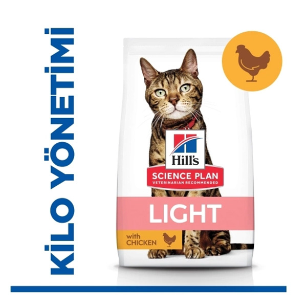 Hill's Science Plan Light Tavuklu Yetişkin Kedi Maması 1,5 kg - 1