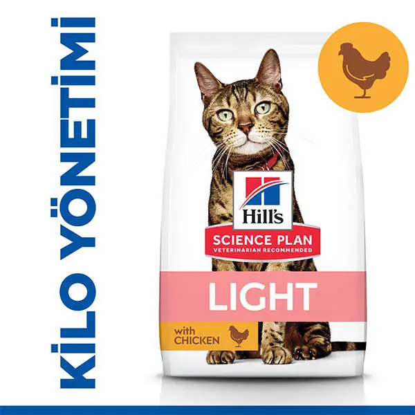 Hill's Science Plan Light Tavuklu Yetişkin Kedi Maması 3 Kg - 1