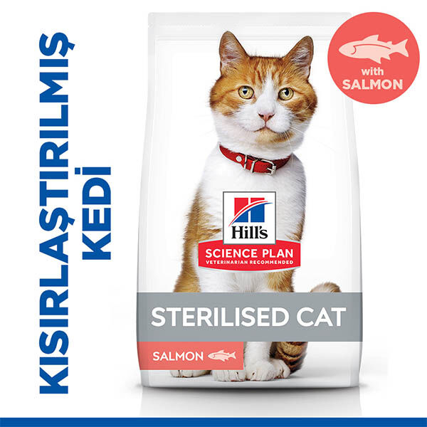 Hill's Science Plan Somonlu Kısırlaştırılmış Yetişkin Kedi Maması 13 Kg + 2kg HEDİYE! - 1