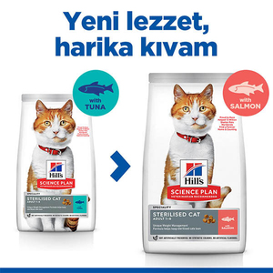 Hill's Science Plan Somonlu Kısırlaştırılmış Yetişkin Kedi Maması 13 Kg + 2kg HEDİYE! - 2