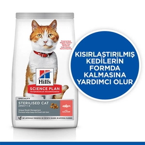 Hill's Science Plan Somonlu Kısırlaştırılmış Yetişkin Kedi Maması 13 Kg + 2kg HEDİYE! - 3