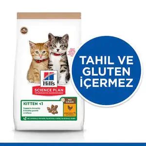 Hill's Science Plan No Grain Tavuklu Tahılsız Yavru Kedi Maması 1.5 kg - 2