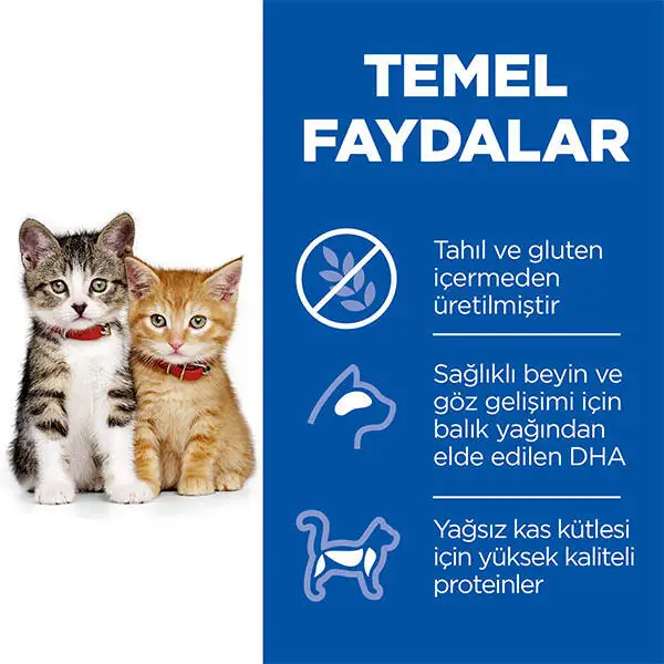 Hill's Science Plan No Grain Tavuklu Tahılsız Yavru Kedi Maması 1.5 kg - 4